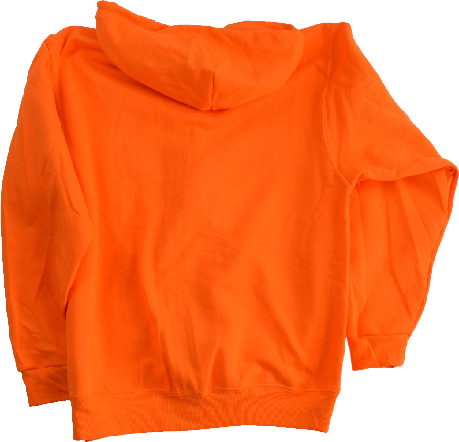 High Visibility Neon Safety Fleece Zipup Hooded Sweatshirt Orange or