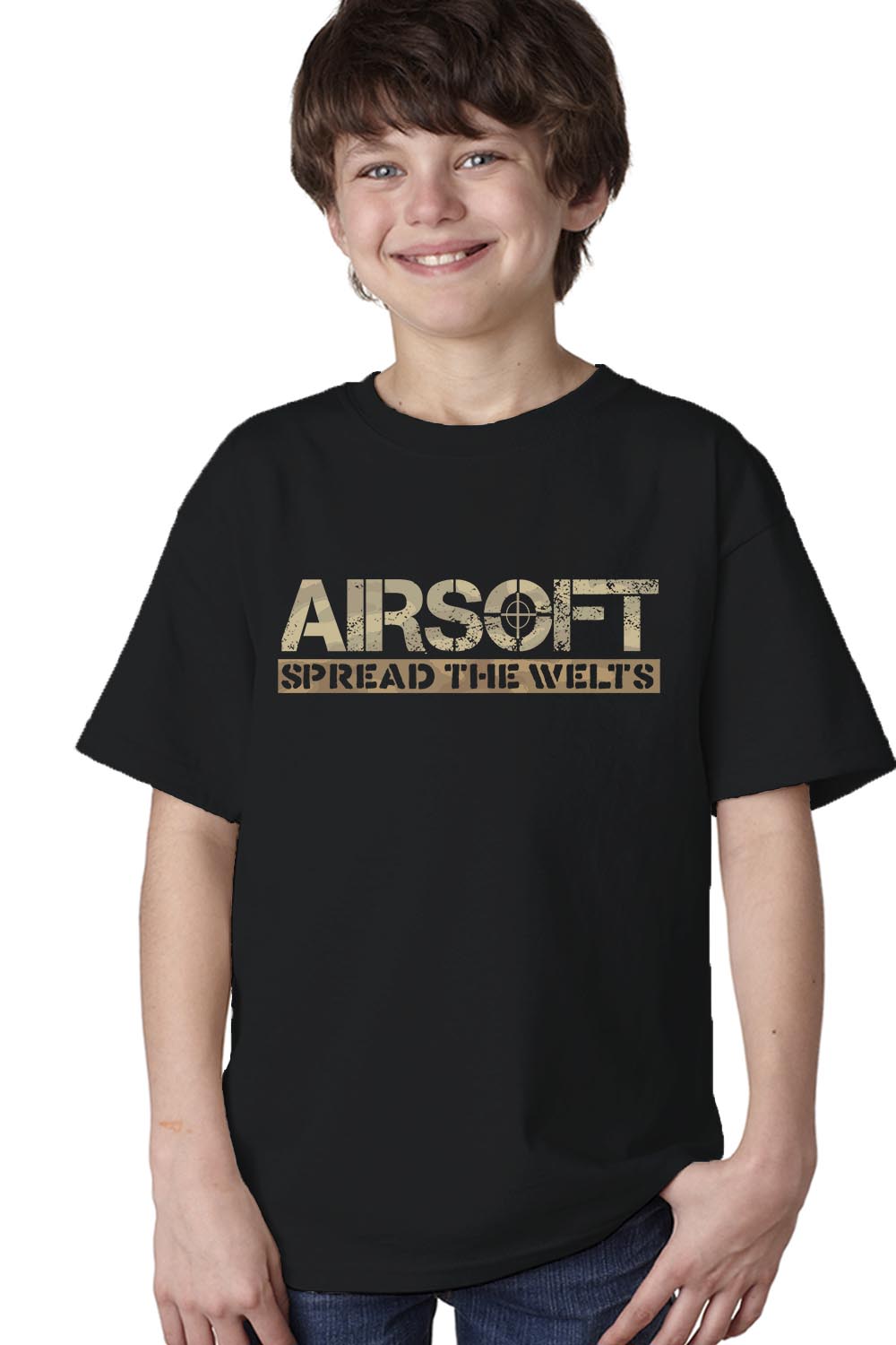 AIRSOFT SPREAD THE WELTS..Youth Unisex Tshirt. Funny Paintball